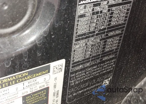 2020 Jaguar F-Pace S P380 Awd Automatic из США, поврежденный, VIN SADCM2FV2LA629603